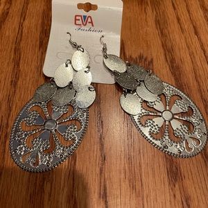 Silver Long Earrings